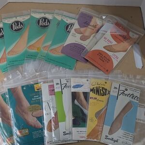 NOS Vintage Lot of 15 Foot Socks Sox 1970s 1980s Peds Sears Kmart